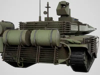 Lowpoly T-90M Russian Main Battle Tank Low-poly 3D model