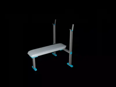 Bench Press 3D Low-poly Model Low-poly 3D model