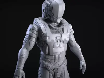 Sci-Fi Armor 6 Sculpt 3D model