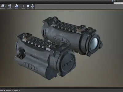 PBR Aimpoint CS Sight Low-poly 3D model