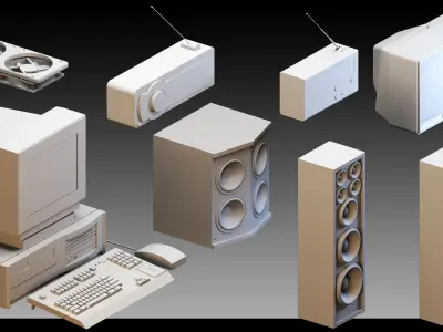 54 Old Devices- High detail 3d models 3D model