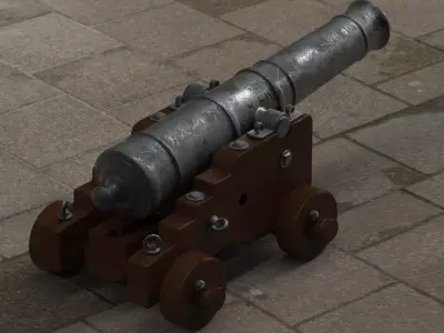 French Naval Cannon 3D print model