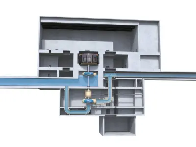 Pumped Storage hydroelectric Power Plant  3D model