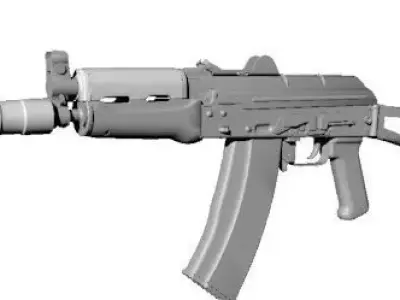 Firearm aksu Free 3D model