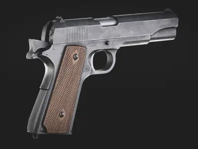 M1911 colt pistol Low-poly 3D model