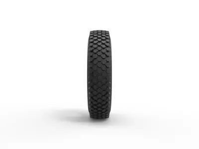 Military tire 4 Scale 1 to 10 3D print model