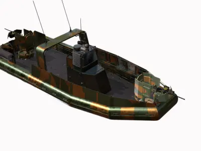 barco patrulha  Low-poly 3D model