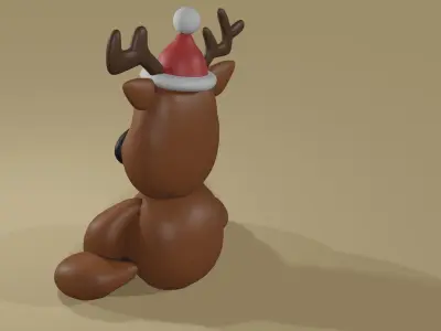 toy tedy christmas deer Free 3D model
