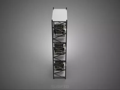 VERTICAL STACK GARDEN TOWER FRAME ROTARY HYDROPONIC PLANT FARM 3D model