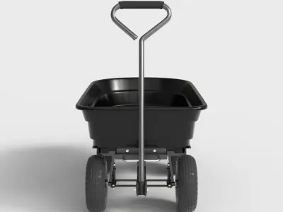 GARDEN DUMP CART Low-poly 3D model