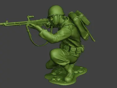 American soldier ww2 Shoot Cover A10 3D print model