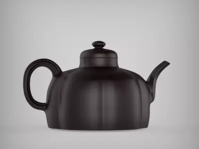 Chinese Classic  Purple Sand Clay Teapot 2  with PBR materials 3D model