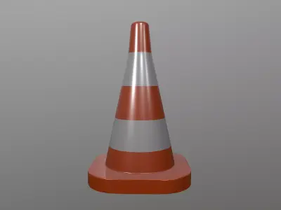 Traffic cone 3D low poly model Free low-poly 3D model