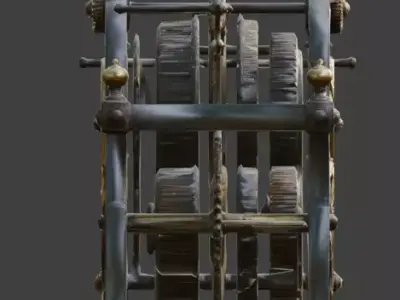 Clockwork Astral Clock 3D Model Low-poly 3D model