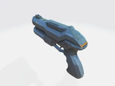lowpoly scifi gun Low-poly 3D model purchase