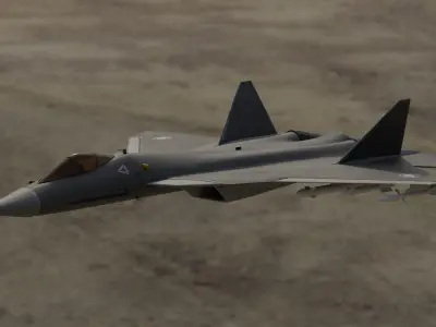 Su 57 Fighter jet 3D model