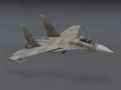 Sukhoi - 37 Terminator Low-poly 3D model