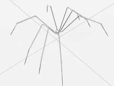 Spider low poly 3d model sculpture Free low-poly 3D model