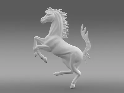 Ferrari horse logo 3D model by Sergey