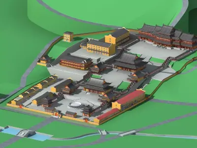 Chinese Style Architecture 3D model 3