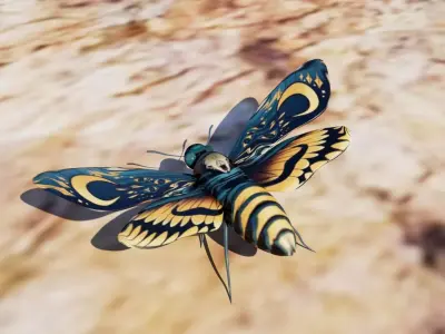 Detailed 3D Model of a Monarch Butterfly 3D model