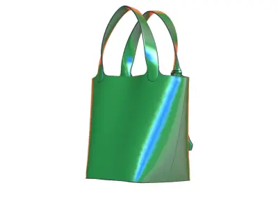 Green PVC Aurora Tote Bag 3D model