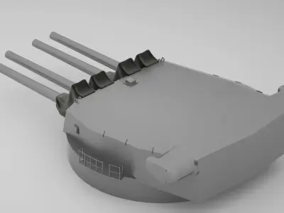 380mm 45 Mle 1935 Model 1935 3D model