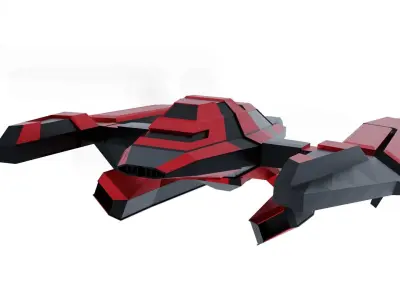 LOW-poly 3D Spaceship  Free 3D model