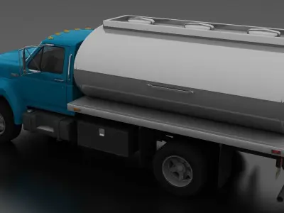 F-Series F-800 Tanker Truck 1980 Low-poly 3D model