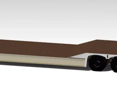 4 Axle Lowbed 3D model