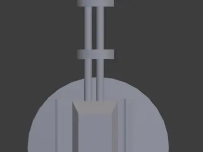 Turret - Low Poly Game Asset Free low-poly 3D model