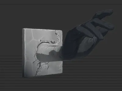 Woman hand art decorative printable sculpt  3D print model purchase