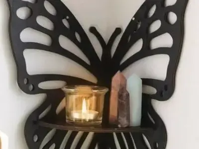 Butterfly Wall Decor Shelf 3D model