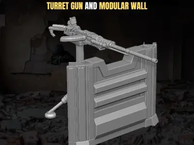 Defence Playset For Action Figures 3D print model purchase