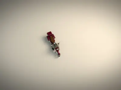 Low Poly Motorcycle 05 Low-poly 3D model
