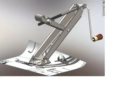 Jack hydraulic lifter Free 3D model