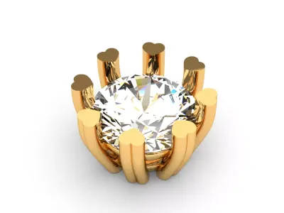 A package of solitaire ring heads engagement 8 prong printable 3D print model purchase