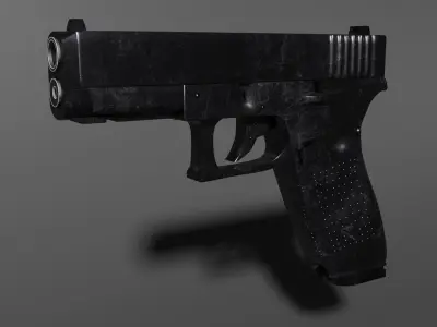  Pistol Gun Glock 17 5fth gen Roblox compatible Low-poly 3D model