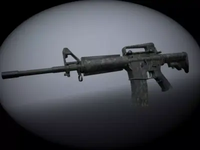 M4A1 carabina Free low-poly 3D model