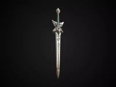 Stylized Rohan Sword - Winged Honor - Game Ready 3D model