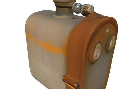 Vintage Military Pressure Tank Canister Low-poly 3D model