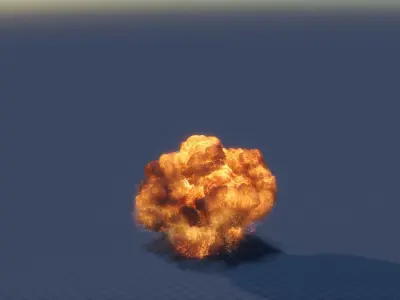 3D Big Explosion with Spark-Animation 3D model