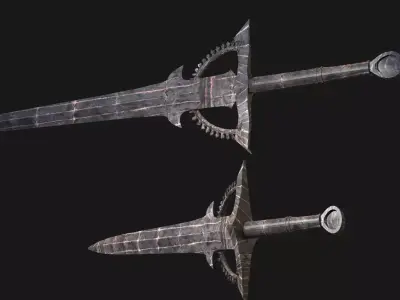Dark Solar Blade and Dagger 3D model