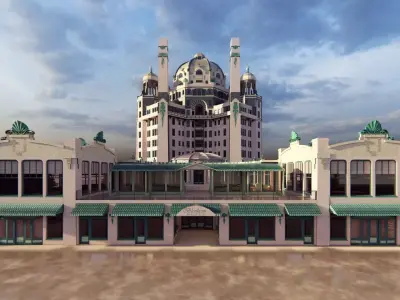 Hotel Beach 3D model purchase