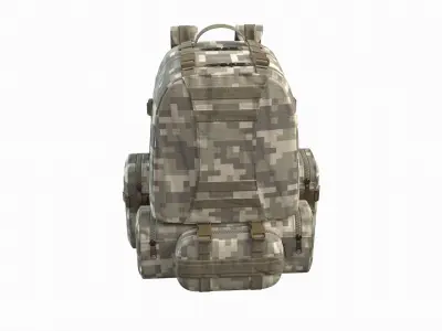 Military Backpack Yellow 3D model
