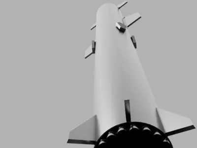 starship rocket launcher 3D print model