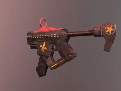Royal guard rifle Low-poly 3D model