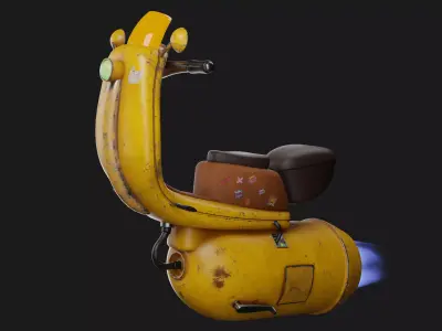 Bike game ready model Low-poly 3D model