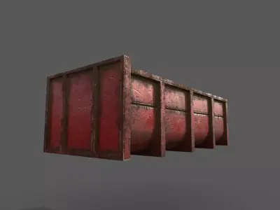 truck wagon Low-poly 3D model