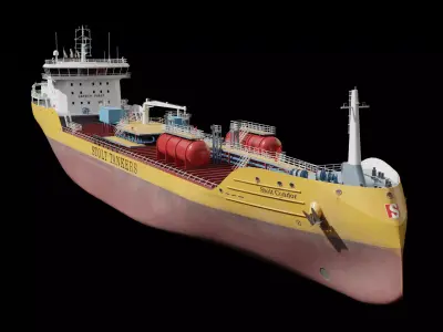 Chemical Tanker Low-poly 3D model